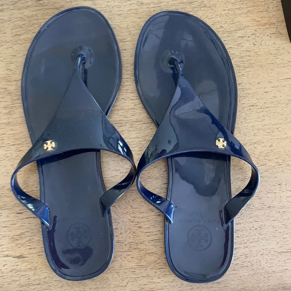 Navy Tory Burch Jelly Sandals